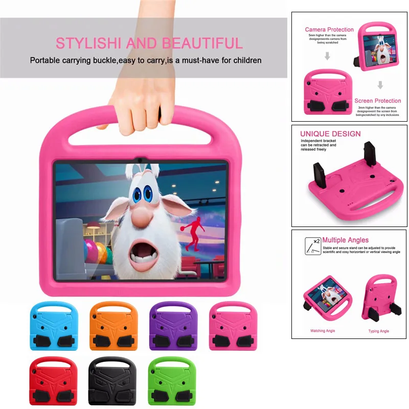 

Для Amazon Kindle Fire HD 8 2016 2017 2018 2020 Детские планшеты в виде ракушки для Apple IPhone X EVA ручной Стенд кожаный чехол Обложка для Kindle Fire 7