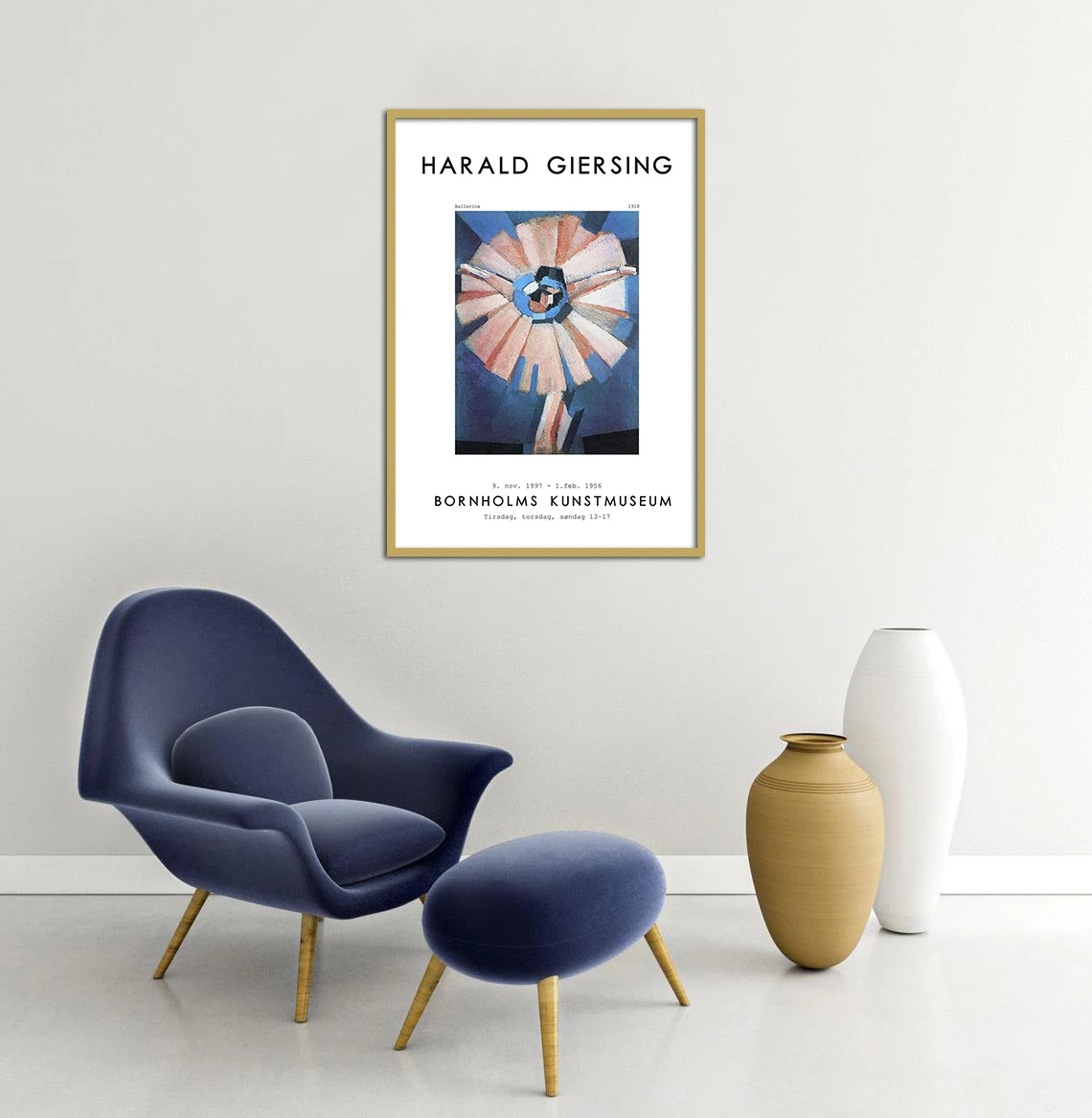 Плакат с балериной принт Harald Giersing датский художник Датский дизайн плакат в