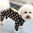 Комбинезон для собаки одежда для защиты живота щенка 100% хлопок комбинезон для маленьких собак Пижама Толстовка с длинным рукавом Чихуахуа Пудель