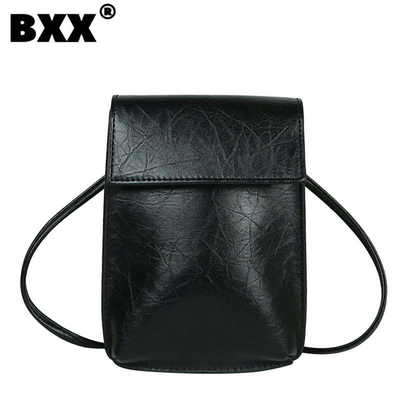 

[BXX] Женская новая короткая ретро мини-сумка для телефона из искусственной кожи, универсальная сумка через плечо, модная сумка 2021 GF0330