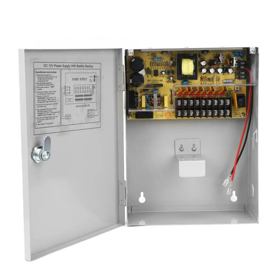 Источник питания с контролем доступа Box UPS PWM 12V 10A функцией отключения для систем