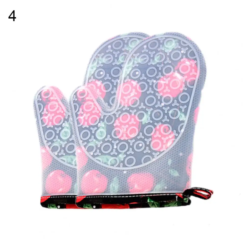 

One Piece Silicone Anti-scalding Oven Gloves Mitts Kitchen Silicone Gloves Tray Dish Bowl Holder Baking Insulation Hand Clip