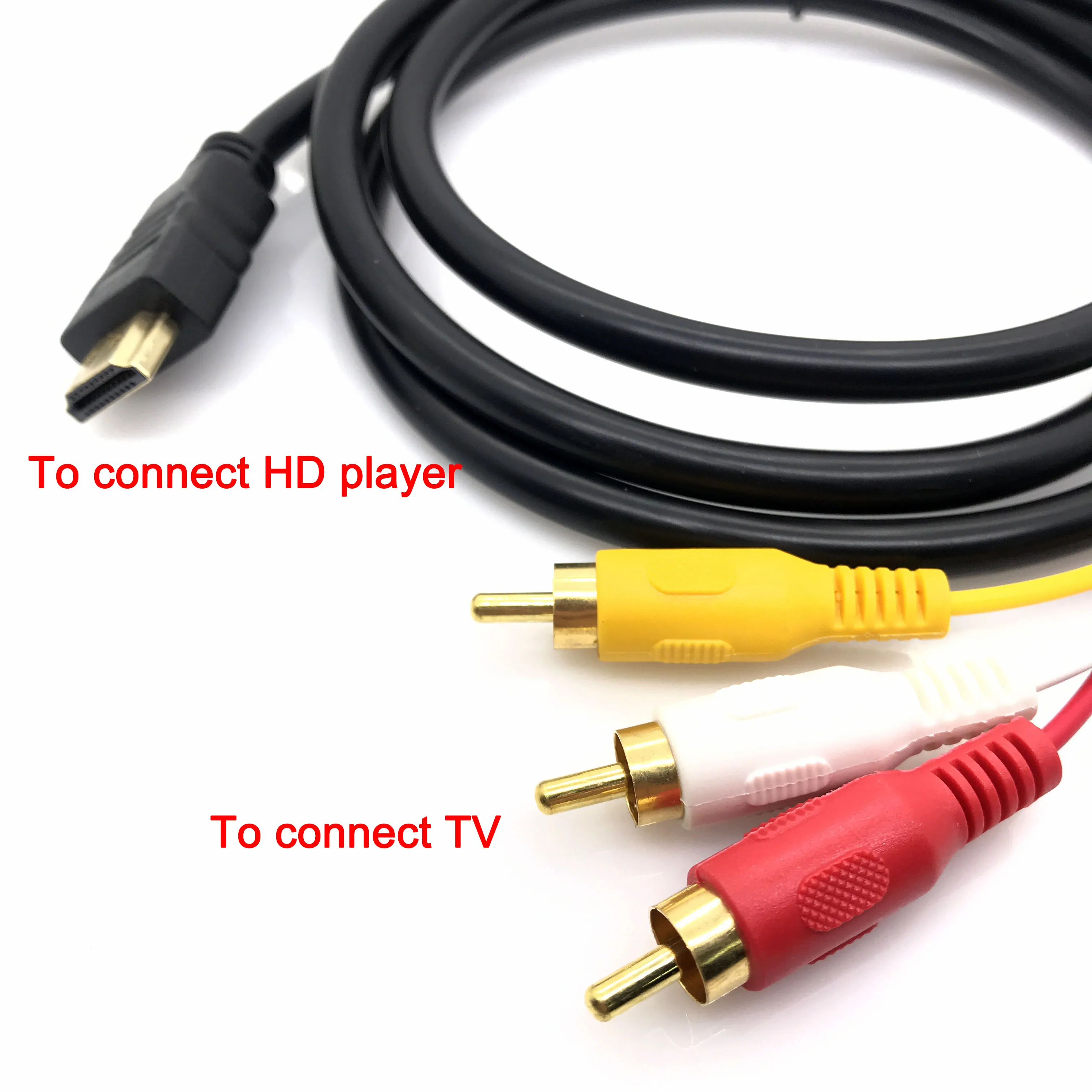 HDMI к RCA кабель папа 3RCA AV композитный Мужской M/M Разъем адаптер шнур передатчик для