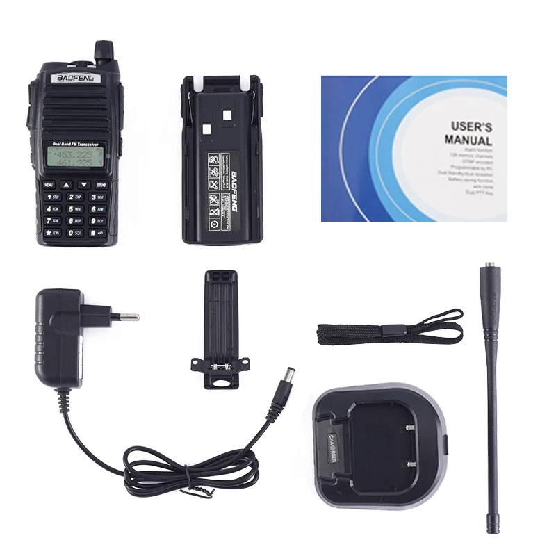 

UV-82 Ture 8W Walkie Talkie Dual-Band 136-174/400-520 MHz FM Ham Two Way Radio Vhf Uhf , Hunting Transceiver, UV82 8W