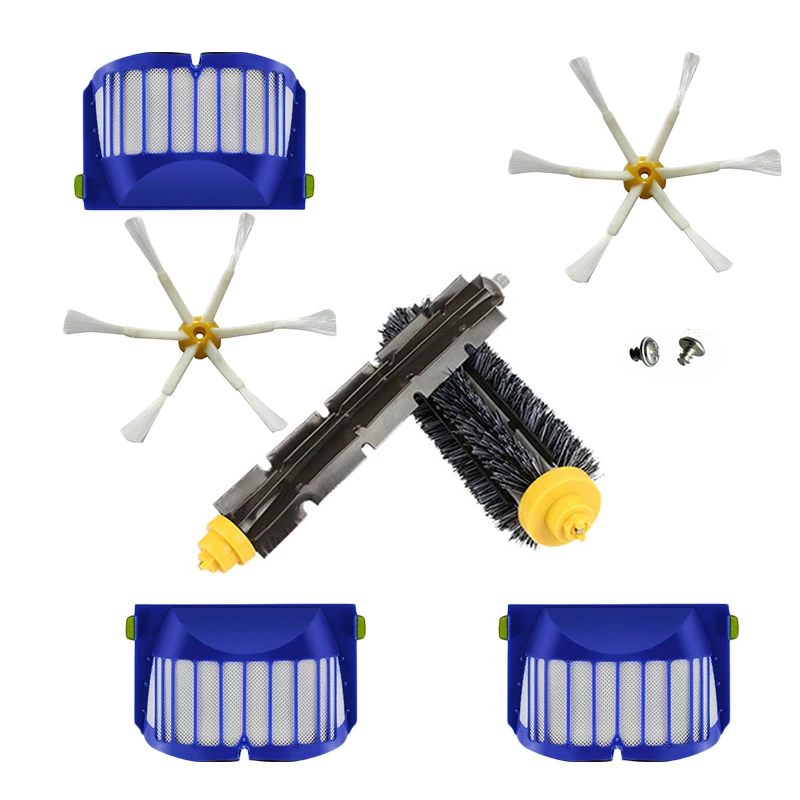 Фильтр сетчатая основная и боковая щетка для iRobot Roomba 600 серии 605 610 615 616 620