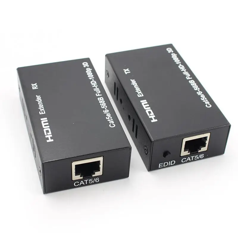 HDMI удлинитель сетевого кабеля повторитель через один Cat5E/6 RJ45 EU разъем|Кабели VGA| |