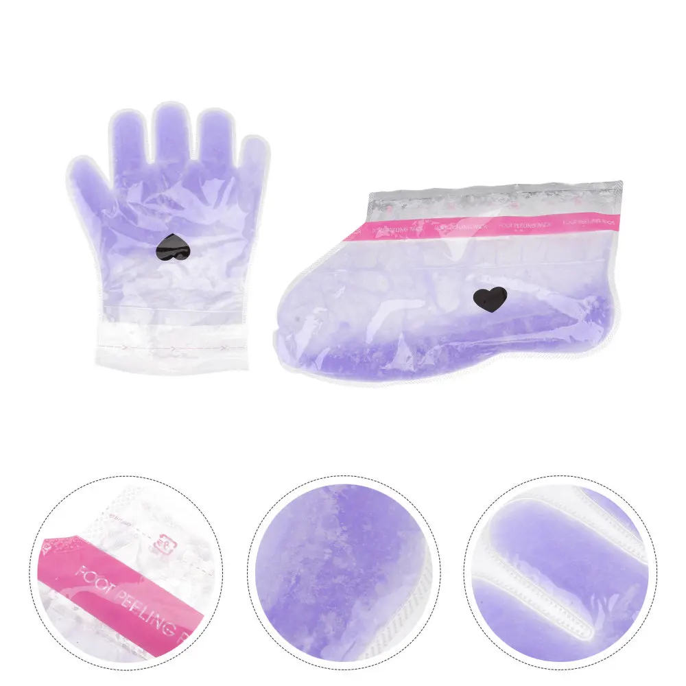 

2 Pairs Hand Wax Feet Wax Cover Lavender Paraffin Therapy Care Cover (Purple)
