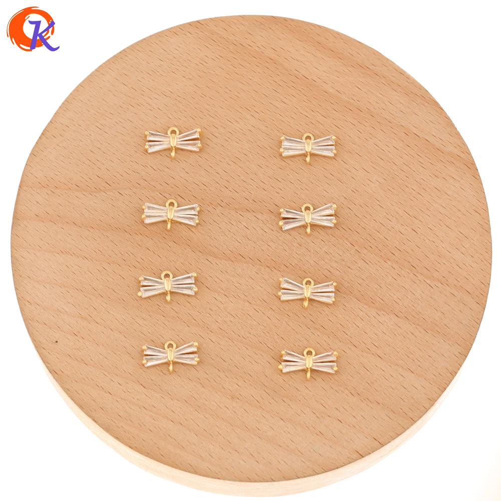 

Cordial Design 30Pcs 7*12MM Jewelry Accessories/Genuine Gold Plating/Bowknot Shape/DIY Connectors/Hand Made/CZ Earring Findings