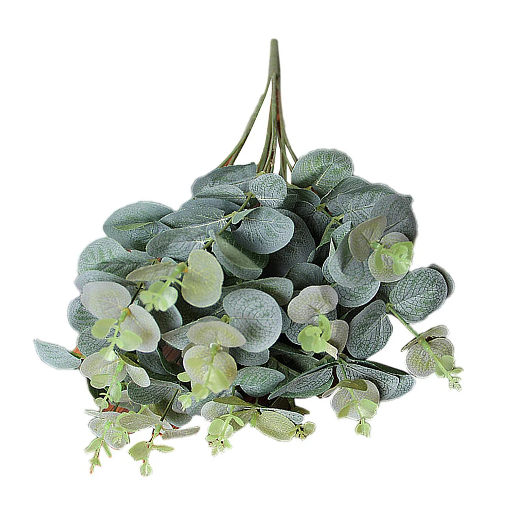 20 головок Искусственный лист для денег эвкалипт имитация шелковой ткани зеленое