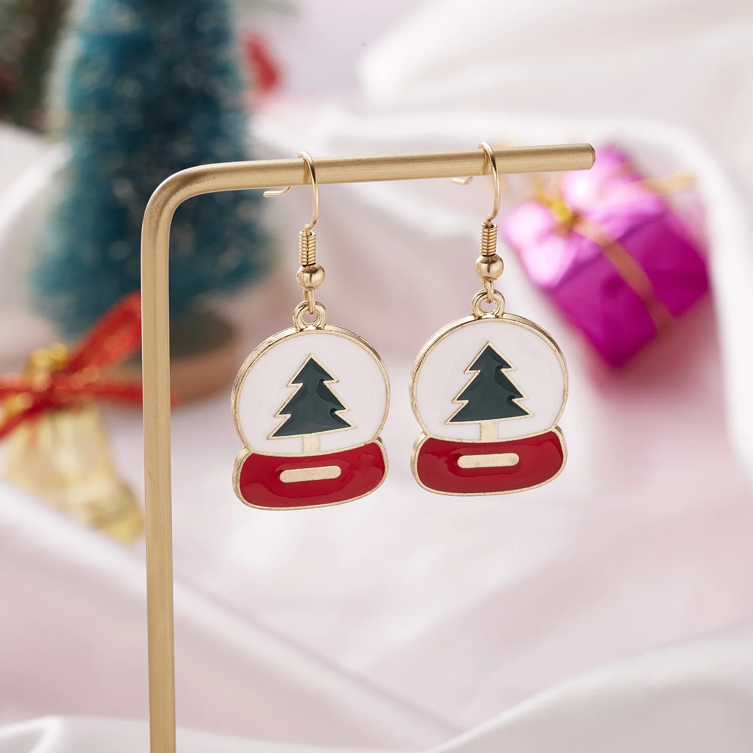 Серьги-подвески женские новогодние милые Мультяшные украшения в виде звезд