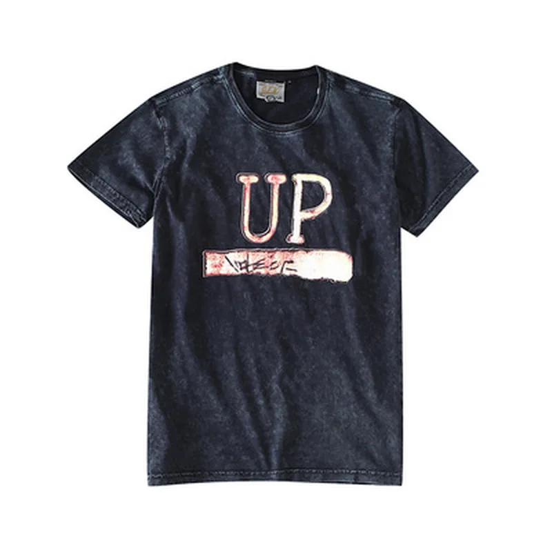 GustOmerD летняя новая мужская футболка Повседневная однотонная приталенная рубашка