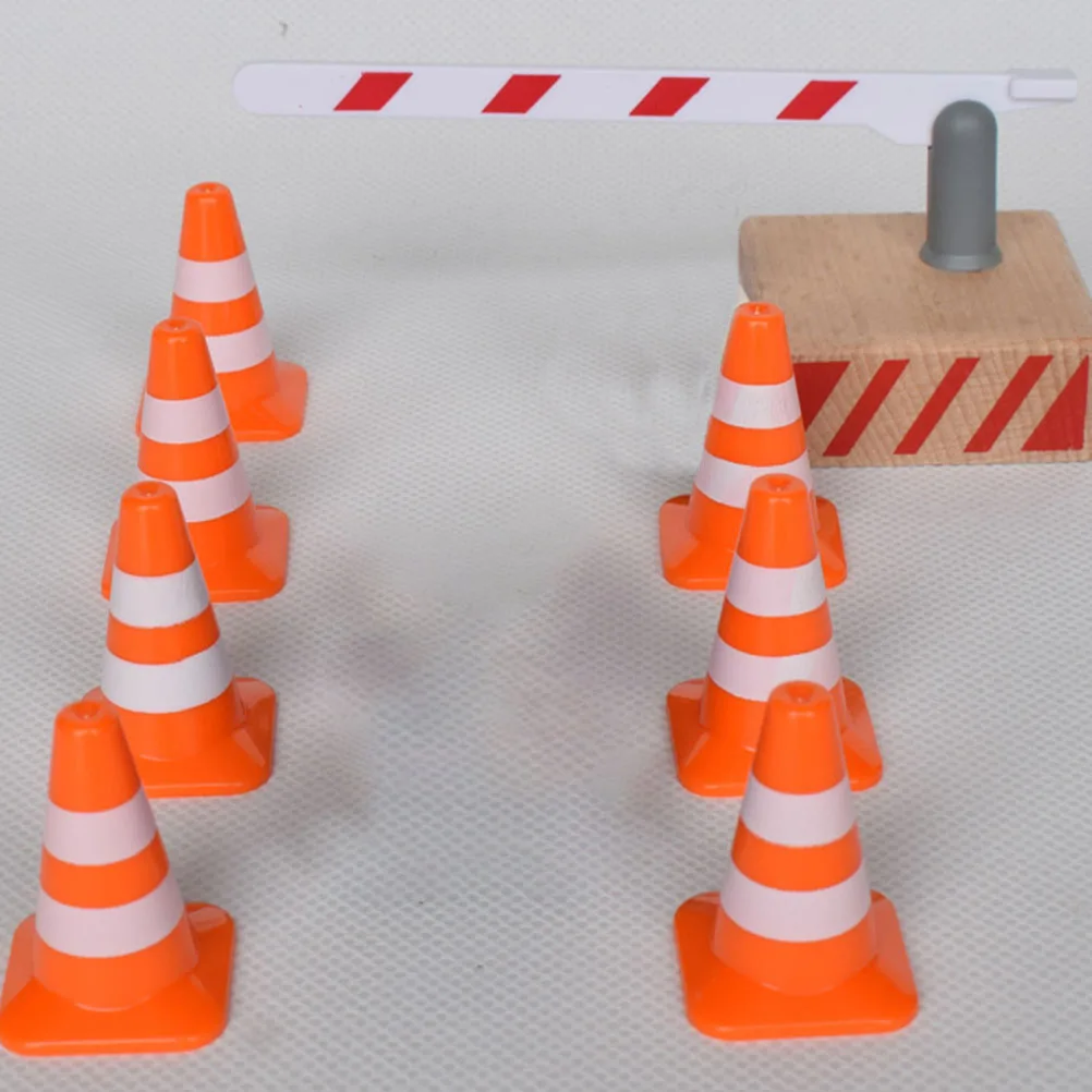 7/14pcs Mini Plastic Traffic Road Cones Toys Training Roadblock Signs Children Educational Toy Kindergarten Teaching Aids | Игрушки и