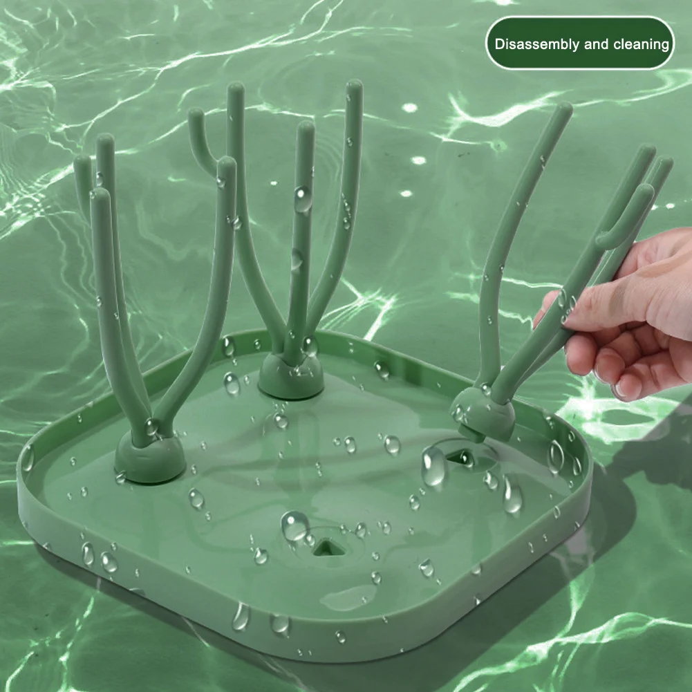 

Baby Bottle Drying Rack Portable Pump Parts Drip Tray Gift Desktop Nipples Cups Home Detachable Large Capacity Storage Holder