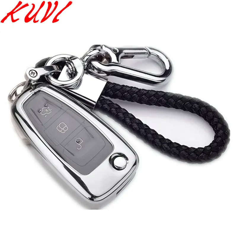 3 кнопки ТПУ автомобиля дистанционного брелок оболочки чехол для Ford Ranger C-Max S-Max Focus