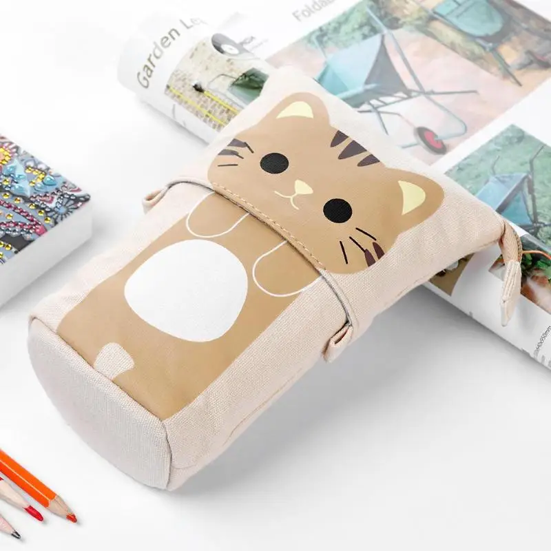 Мультяшный складной органайзер для кистей макияжа дорожная Портативная сумка