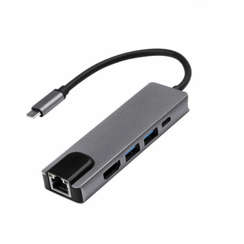 Адаптер Hdmi 4K USB C на Gigabit Ethernet Rj45 Lan для Mac book Pro Thunderbolt 3|USB-хабы| |