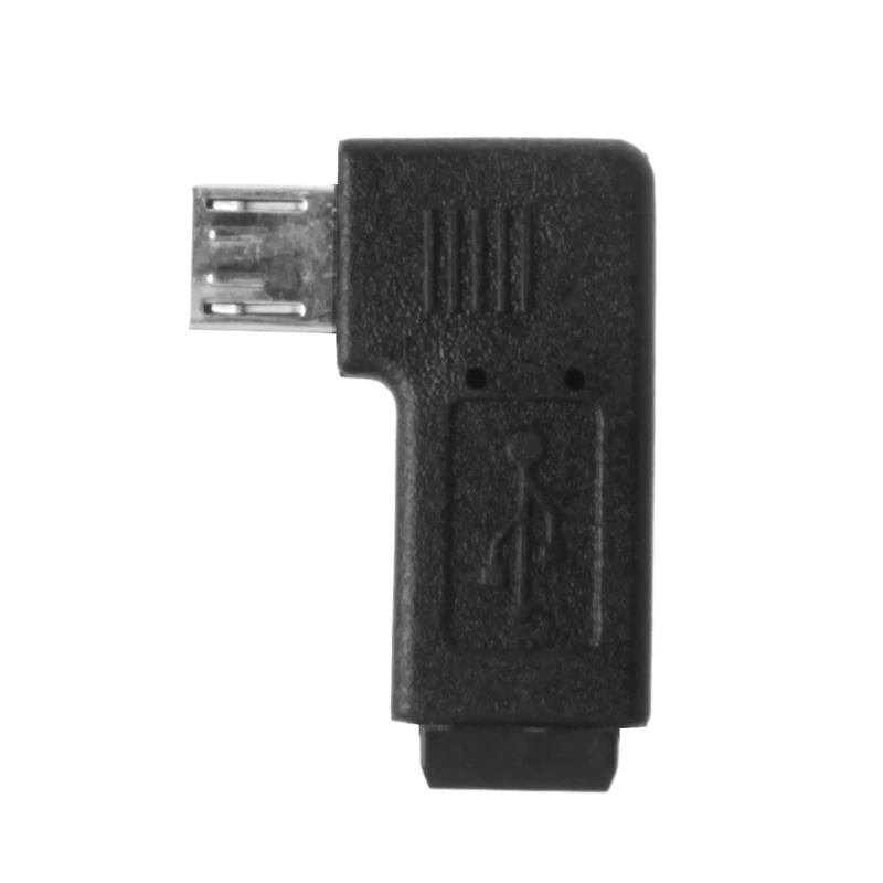 Переходник Mini USB 5Pin (гнездо)/Micro (штекер) 90 градусов левый/правый угол для