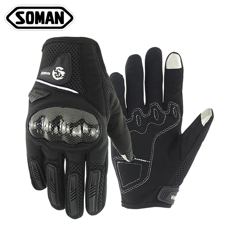 Soman Мотоциклетные Перчатки из углеродного волокна Guantes Luva MG19|Перчатки| |