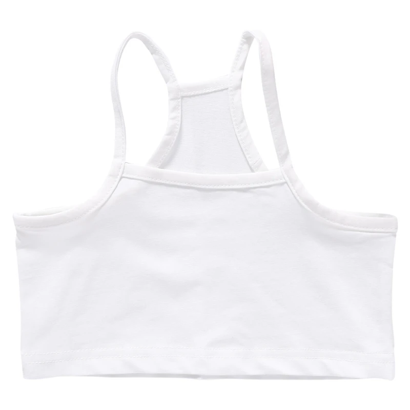 

Girls Cotton Vest Teenage Bra Kids Candy Color Sports Breath Tank Tops Underwear
