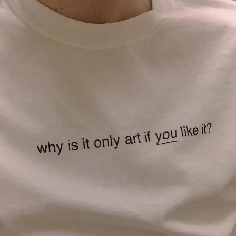

Новое поступление, футболка Sugarbaby с надписью Why is Only Art, если вам нравится, футболка унисекс, модные футболки с коротким рукавом Tumblr Art, Прямая ...