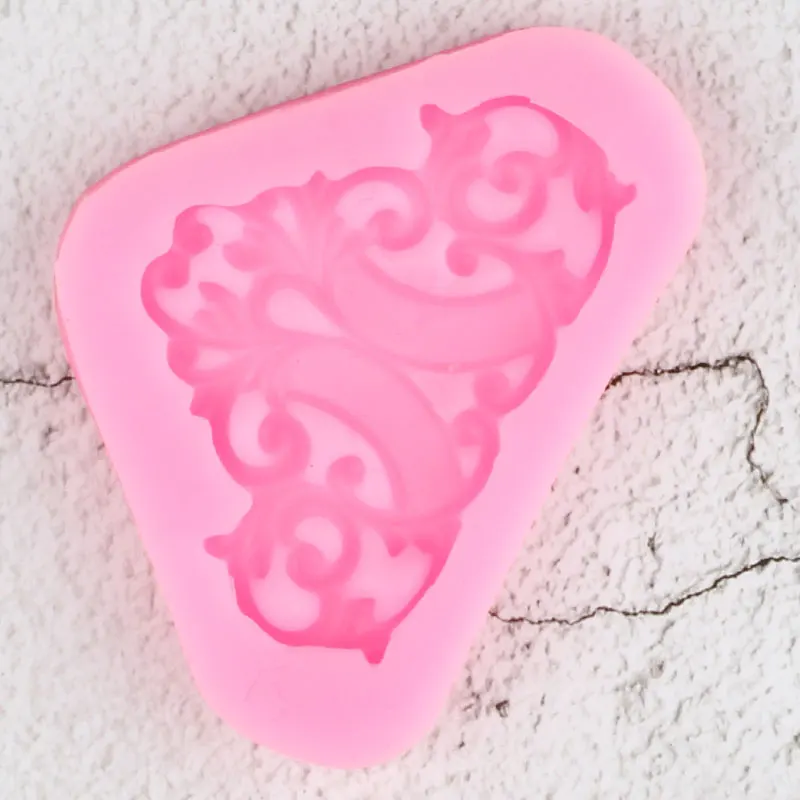 Барокко прокрутки рельеф границы силиконовые формы кекс Топпер инструменты для