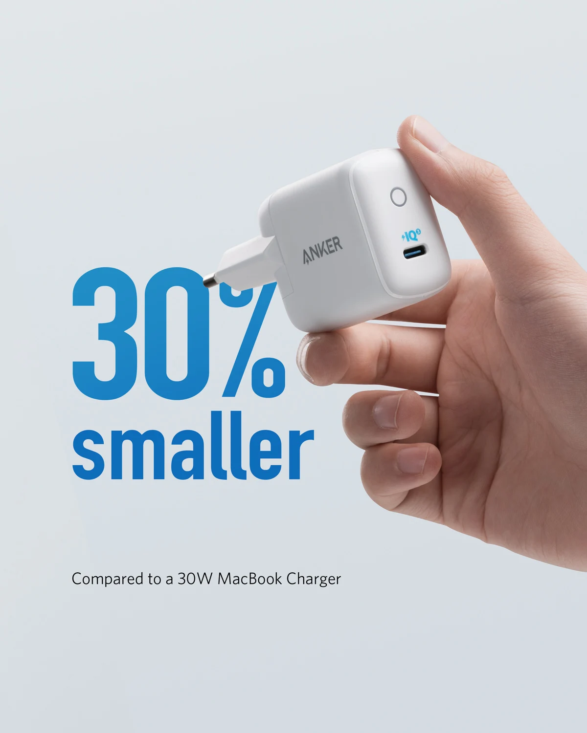Зарядное устройство USB C адаптер быстрой зарядки Anker PowerPort III Mini Compact Type 30 Вт PIQ 3 0 для