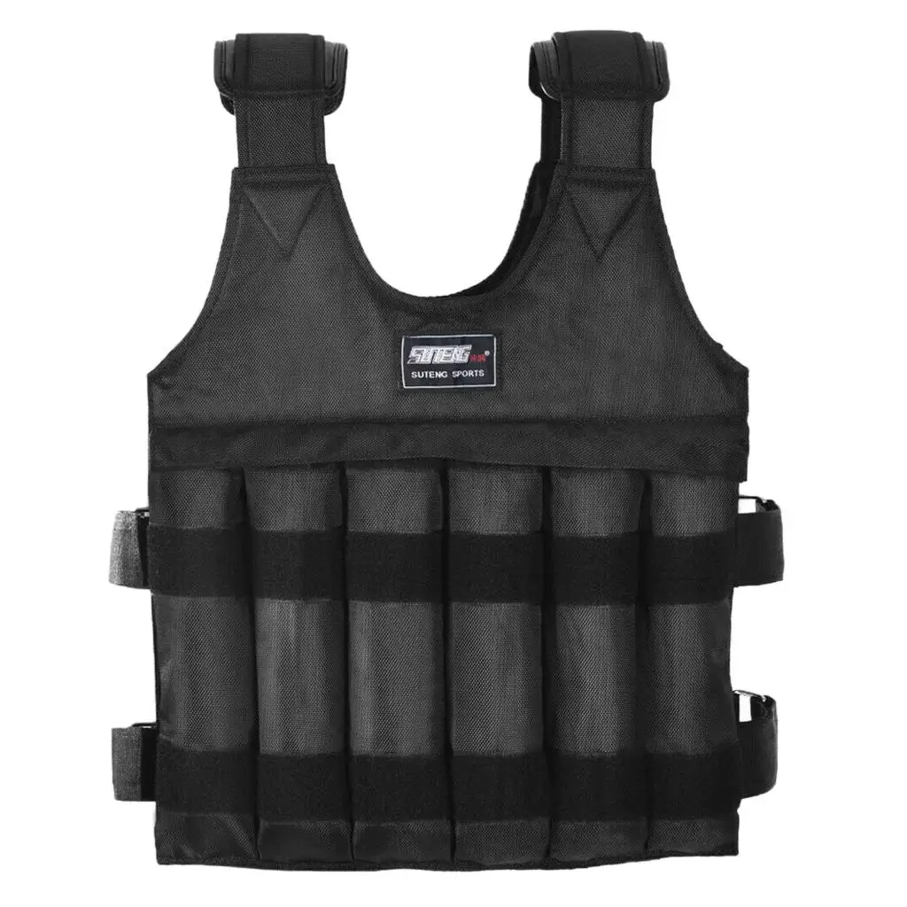 

20kg Loading Weighted Vest Boxing Training Adjustable Exercise Jacket Swat Sanda Sparring Weight Vest Gym Equipment for Home