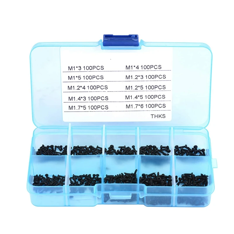 

1000 небольшие винты из нержавеющей стали, крестовая головка, набор винтов для резьбы по дереву, крепежи с коробкой