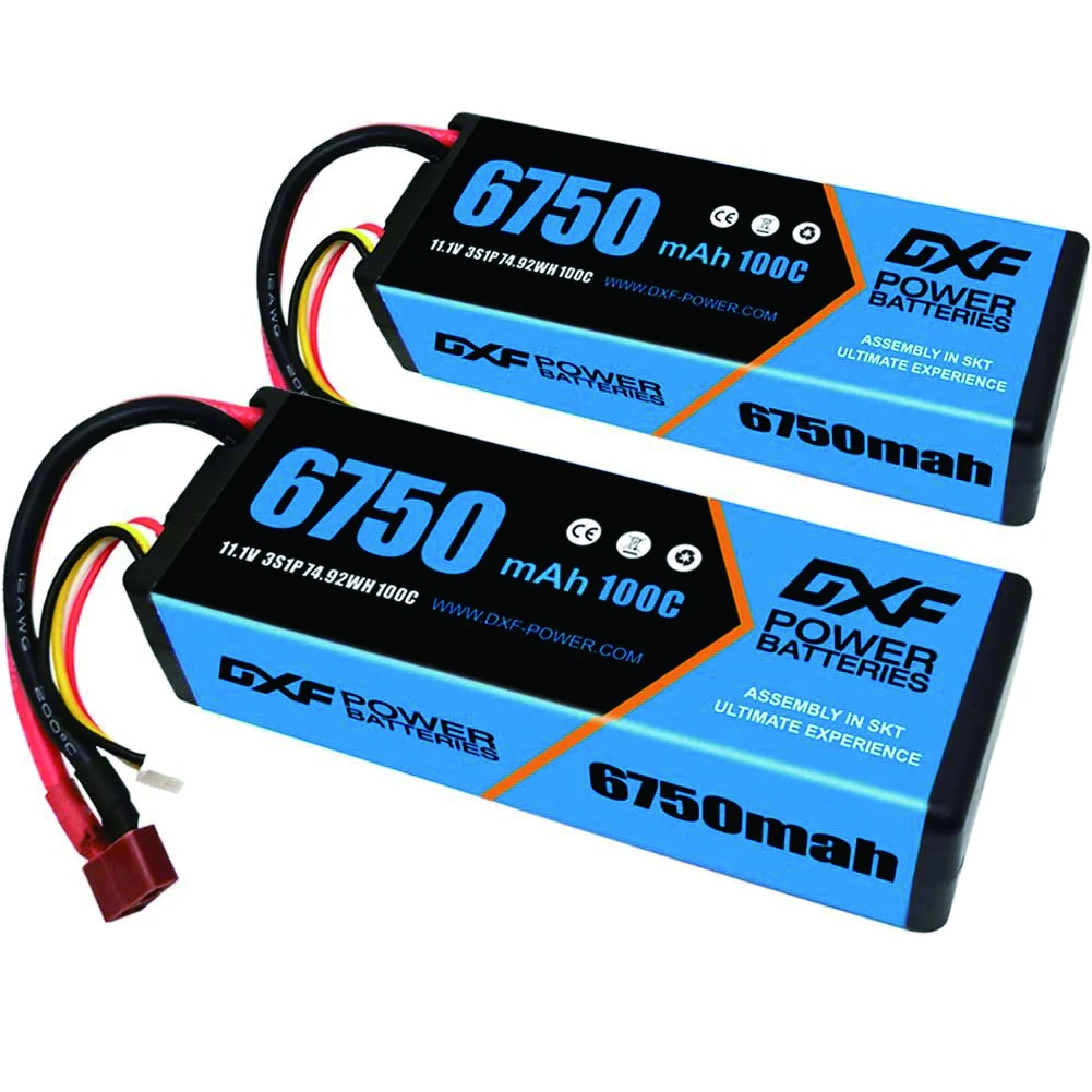DXF 3S 2S Lipo Battery 11.1V 3S 5200mah 6750mAh with Deans 7.4V 2S 2600mah for RC 1/8 1/10 Buggy Traxxasx Car Off-road Truck