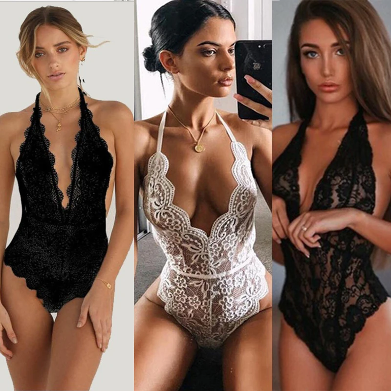 Кружевное нижнее белье сексуальная женская пижама Прозрачное женское