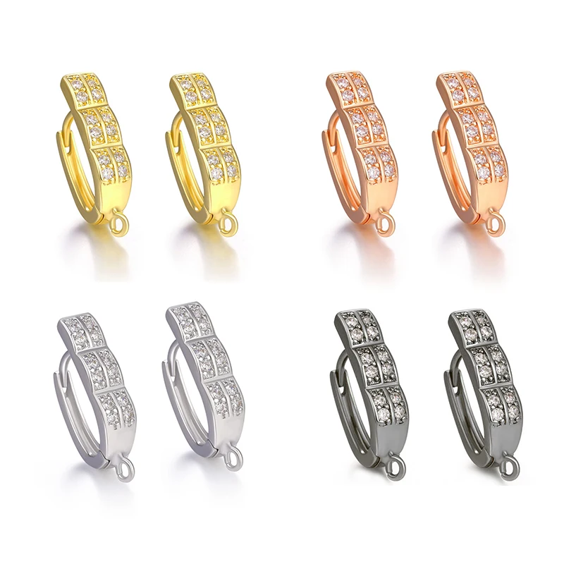 Женские аксессуары для сережек Juya простые серьги Крючки из циркония с