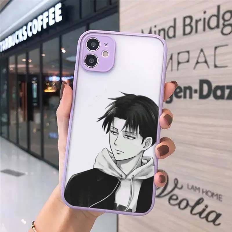 

Japan anime Attack on Titan Phone Cases matte transparent For iphone 7 8 11 12 plus mini x xs xr pro max cover