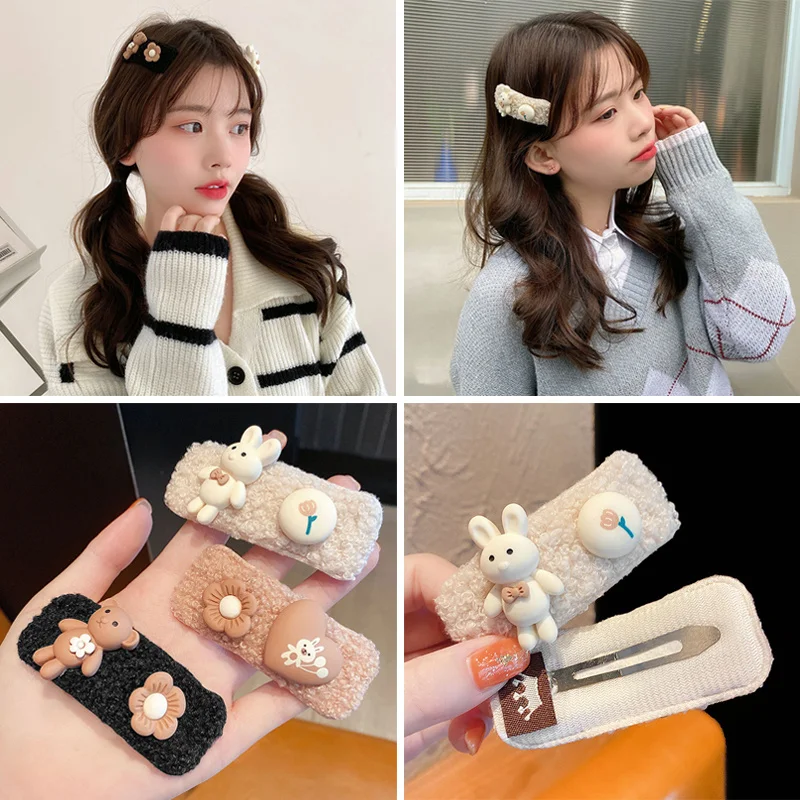 

10pcs/lot Cartoon Bear Rabbit Toddler Hair Clips Headwear Cute Animal Baby Girls Barrettes Bangs Hairpins Photo Props