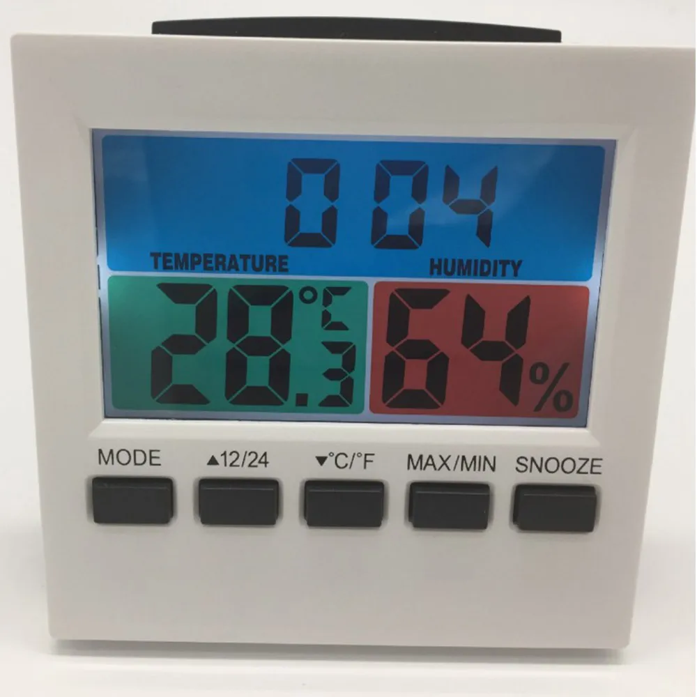 

NEW LCD Digital Thermometer Hygrometer Indoor Temperature Hygrometer Clock