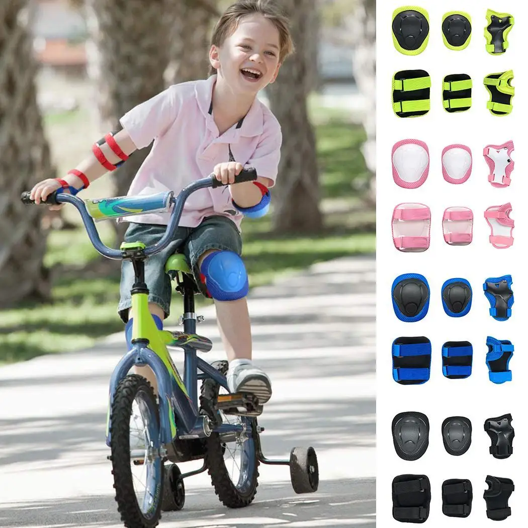 Детские накладки на колени локти запястье от 3 до 13 лет набор для защиты катания