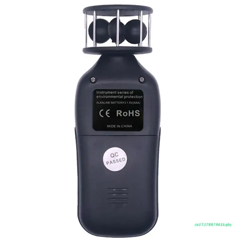 

Battery Powered Wind Speed Meter Digital Air Flow Tester Meter Volume Ambient Temperature for Factory Ourdoor Use 583B