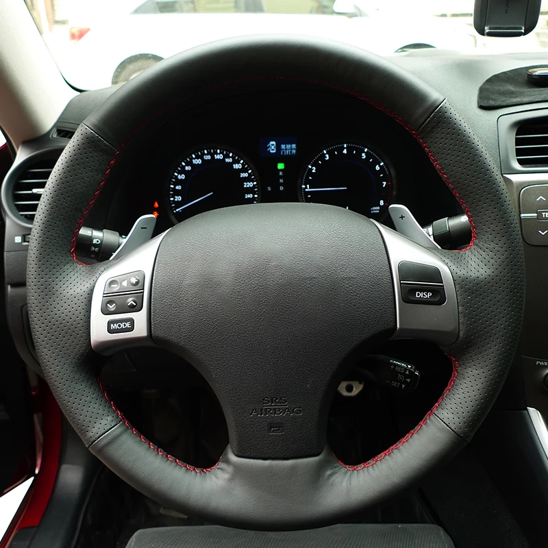 Сшитый вручную чехол на руль для Lexus IS IS250 верхний слой кожаный рулевого колеса