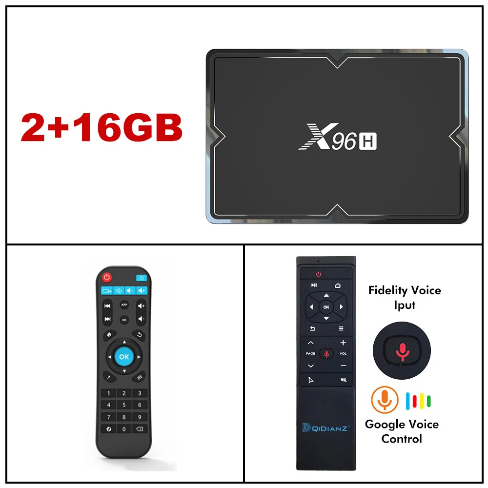 X96H Android 9,0 2 ГБ 4 ГБ+ 16 ГБ 32 ГБ 64 Гб Смарт ТВ приставка Bluetooth 4,1 ТВ приставка WiFi 2,4G/5G Netflix Youtube медиаплеер - Цвет: X96H-2-16-MT12