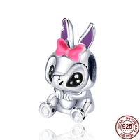 2021 hot selling 925 silver rabbit small beads suitable for original pandora bracelets bangles for women jewelry diy