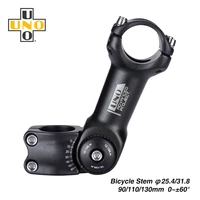 uno adjustable angle bicycle stem riser 25 431 8mm handlebar stem aluminum alloy front fork stem mountain bike accessories