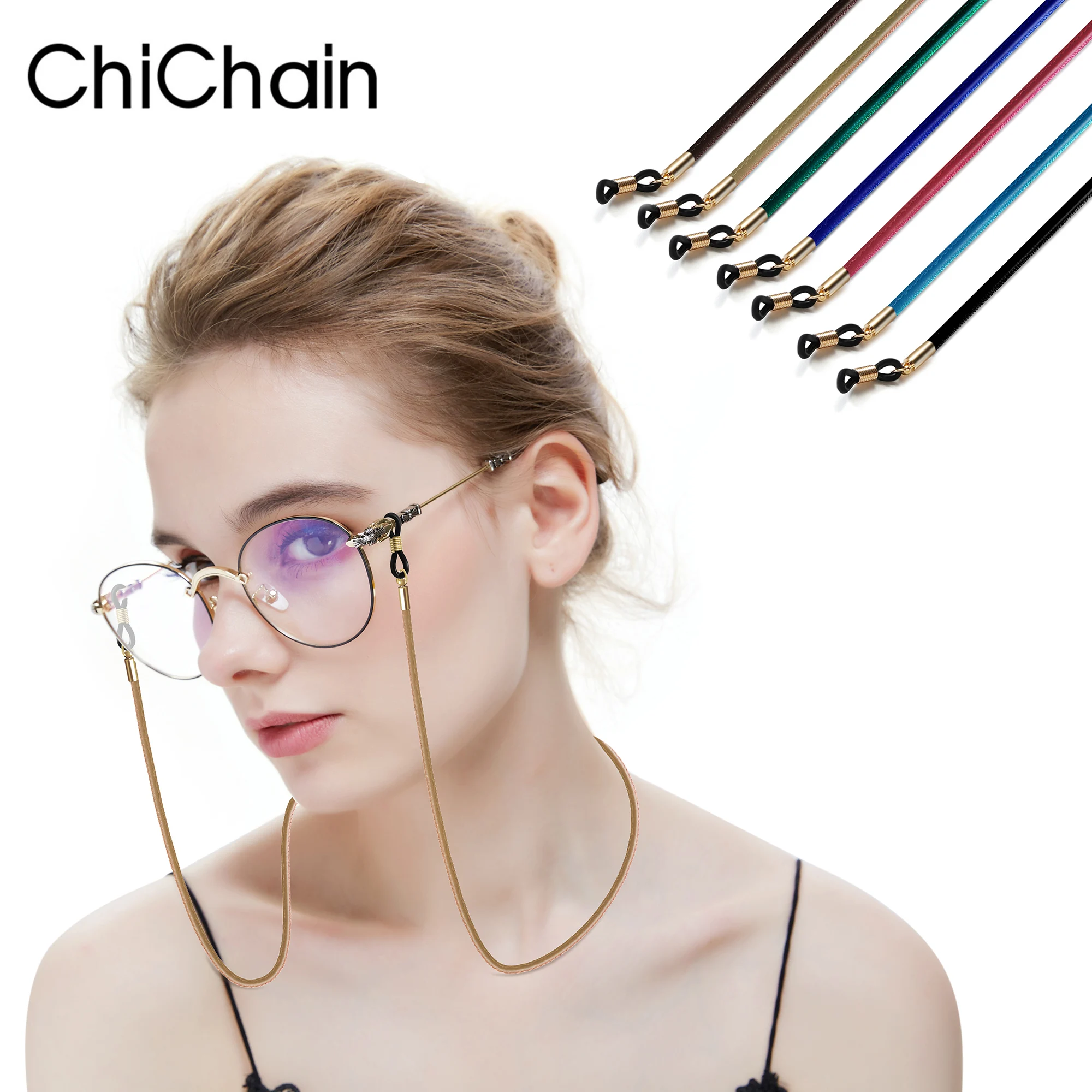 

Anti-Slip Premium PU Leather String Glasses Rope Glasses Lanyard Thick Band Cord Holder New Eyeglasses Chain For Men Woman