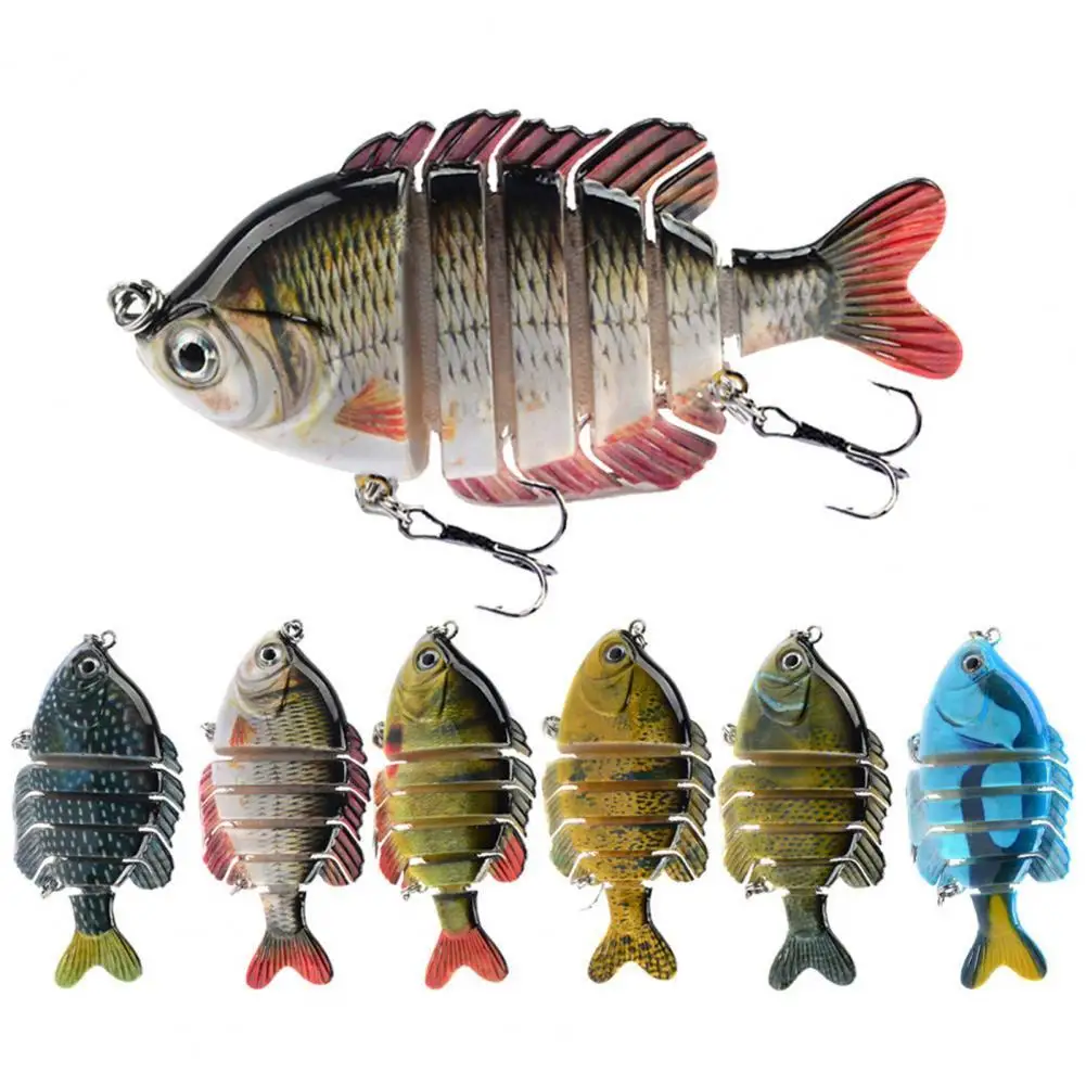 

8.5cm 25g Artificial Bait Bionic 3D Eyes ABS 6 Segment Fishing Fake Bait for Freshwater
