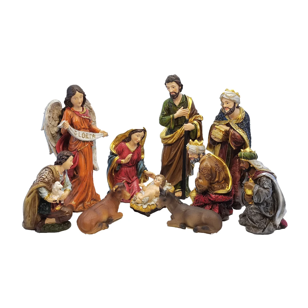 zayton statue nativity scene set baby jesus manger christmas crib figurines miniatures ornament church xmas gift home decoration free global shipping