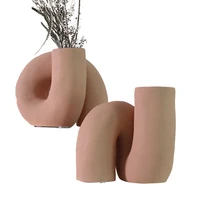 nordic contracted bent water pipe ceramic vase hydroponic device desktop crafts european home decoration wedding gifts
