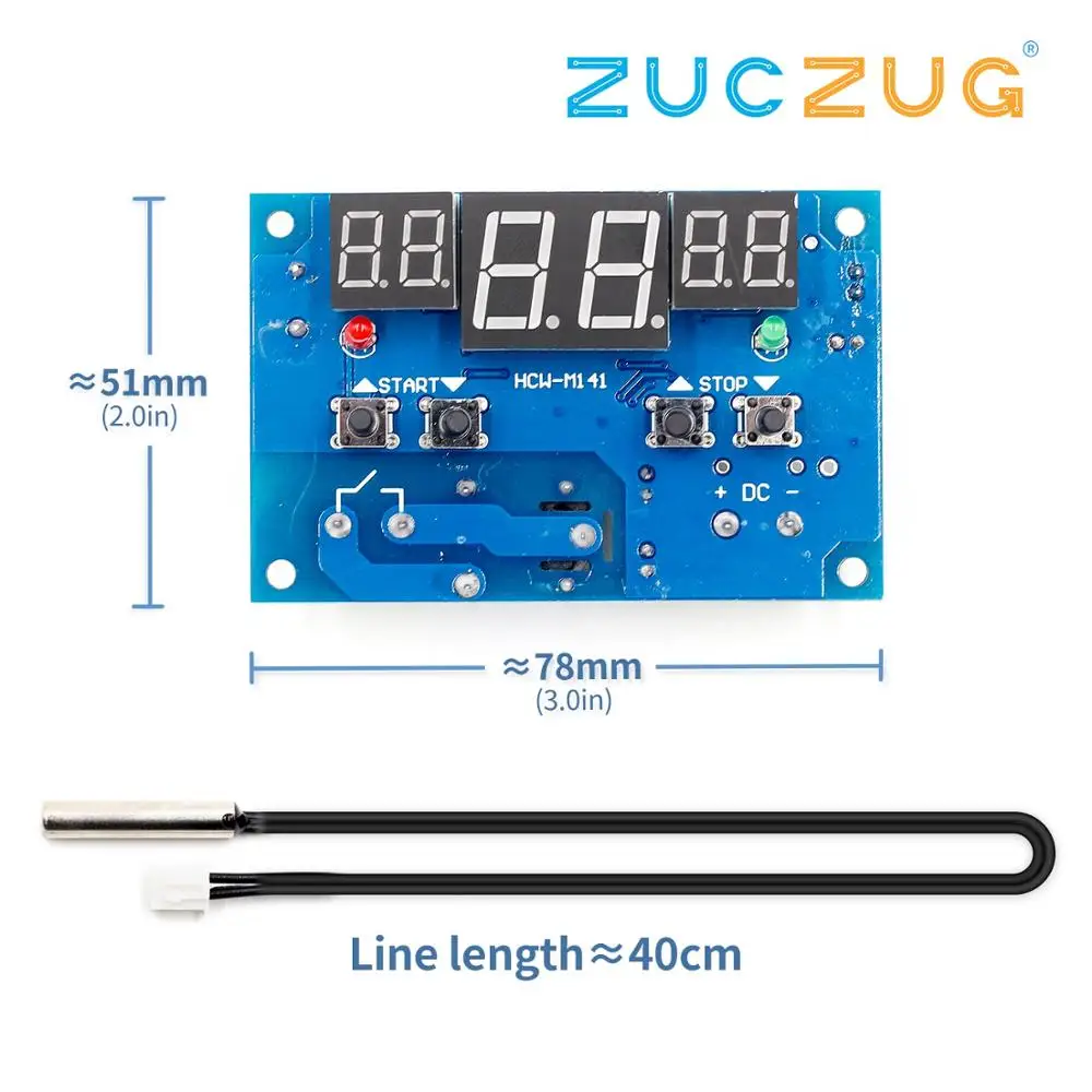 9V 15V DC интеллектуальный цифровой модуль термостата контроль температуры