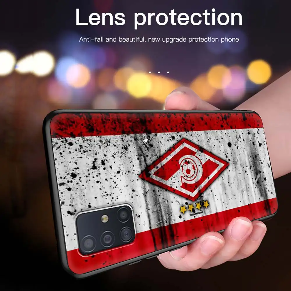 

Russian Spartak Moscow Football Case For Samsung Galaxy A51 A71 A21s M31 A31 A41 A11 A12 A01 A91 M51 M30s M31s Black Phone Coque
