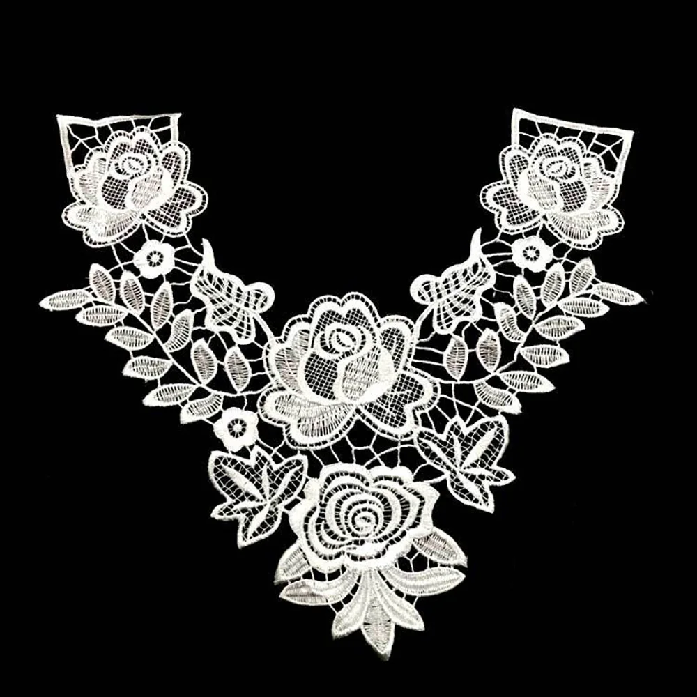 Золотистый красный черный воротник кружевные цветочные воротники сделай сам