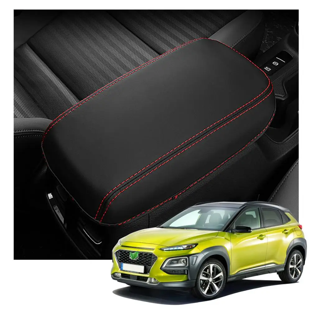

LFOTPP Car Armrest Box Cover for Kona 2018-2022 Central Control Armrest Storage Box Pad Auto Interior Kona Accessories 2022