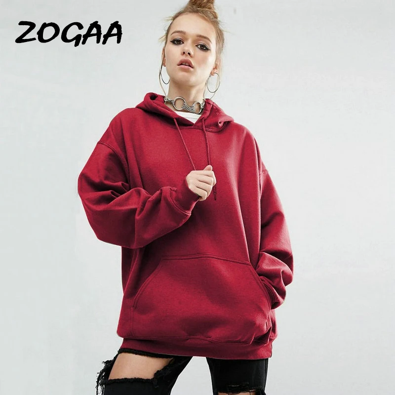 ZOGAA базовые толстовки для женщин уличная одежда женские осенние одноцветные