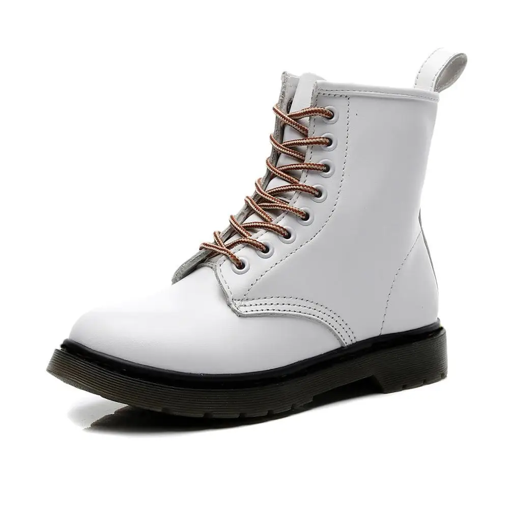 

2020 Genuine Leather Heart Boots Women Ankle Boots 8 Eye Short Boots Female Motorcycle Riding Boots Spring Autumn